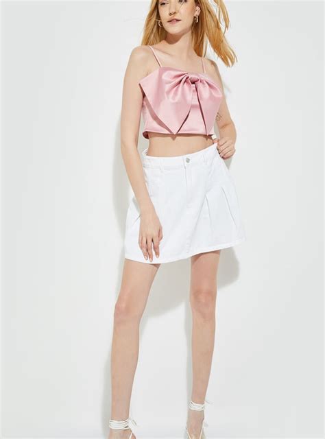 Buy ALAYA F x URB_N Women Bow Crop Top Online at just Rs. 599.0 ...