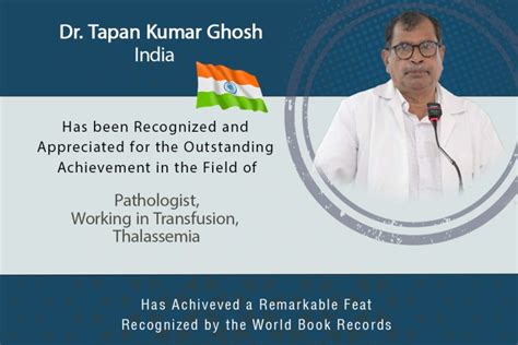 Dr. Tapan Kumar Ghosh Bagged Award for Pathologist, Working in ...