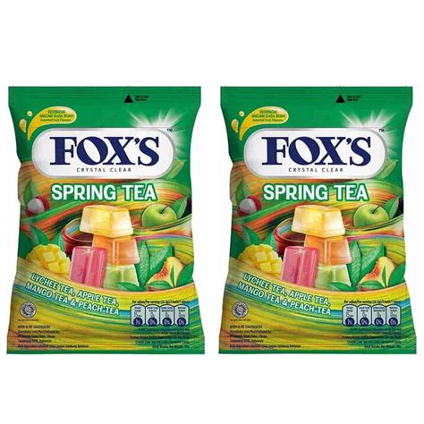 Fox's Crystal Clear Spring Tea Candy, 90g [Lychee Tea, Apple Tea, Mango ...
