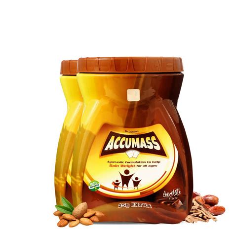 Accumass Weight Gainer Powder (Chocolate Flavour, 525 g) - Pack of 2 ...
