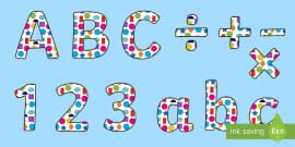 Shapes Display Lettering Small (teacher made) - Twinkl