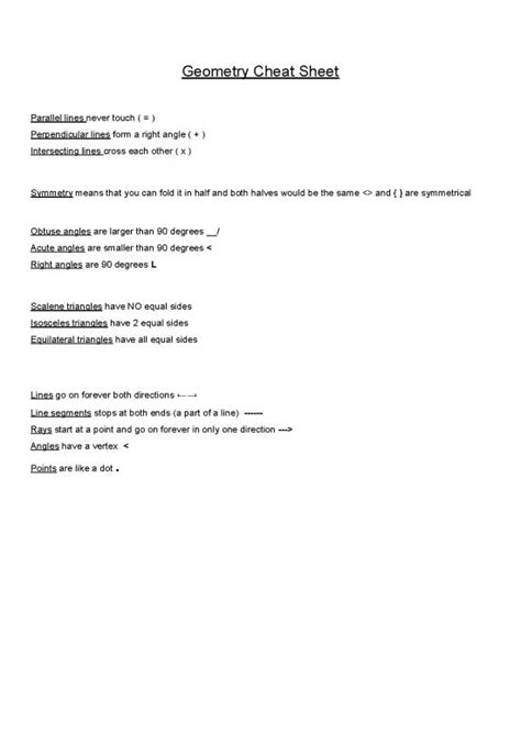 Image result for Geometry Rules Cheat Sheet