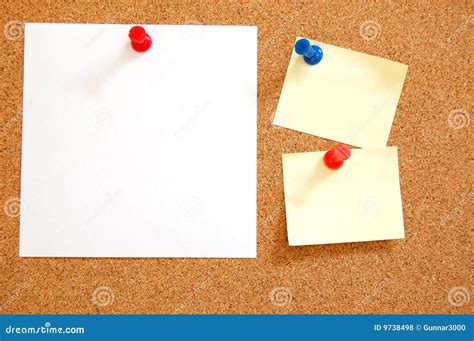 Blank Sheet Paper on Bulletin Board Stock Photo - Image of copyspace ...
