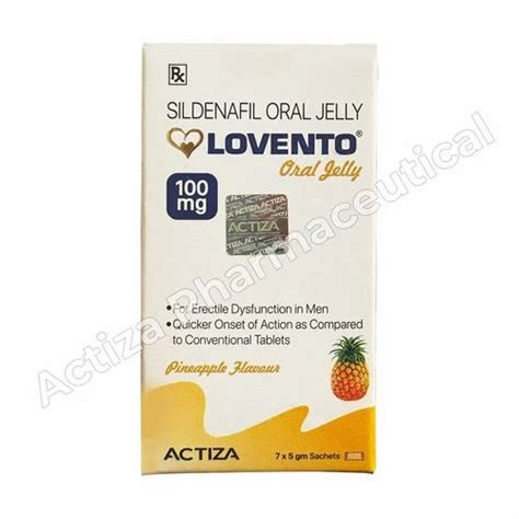 लोवेंटो सिल्डेनाफिल ओरल जेली 100mg : एक्टिज़ा फार्मास्युटिकल प्राइवेट ...