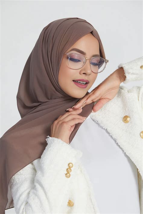 LUXURY GEORGETTE HIJAB - DEEP MOCHA - Abayas by heena