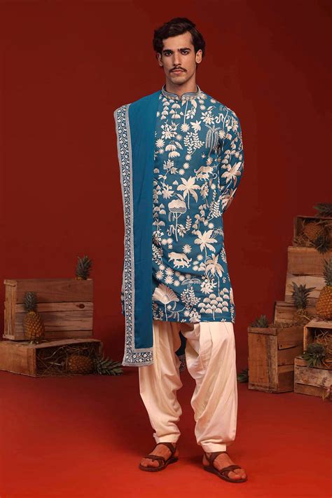 Samar Teal Blue Kurta Set – Kalpraag