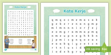 Teka Silang Kata Kata Kerja (teacher made) - Twinkl