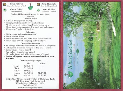 White Clay Creek Country Club - Course Profile | Course Database