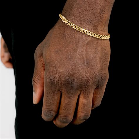 6mm Miami Cuban Bracelet 18k Gold - 6 ICE