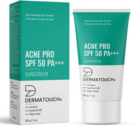 Dermatouch Sunscreen - SPF 50 PA+++ Acne Pro SPF 50 PA+++ Sunscreen ...