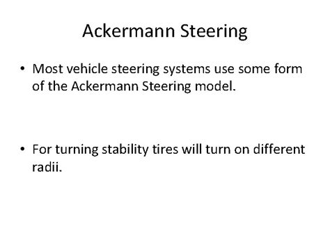 Image result for Ackermann Steering Systems Engineering Explained