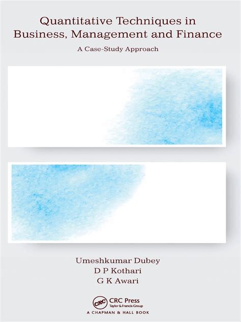 Image result for Quantitative Methods Book Cover