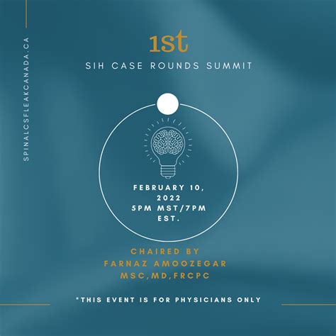 About Canada - wide SIH case rounds *for physicians only — SPINAL CSF LEAK CANADA