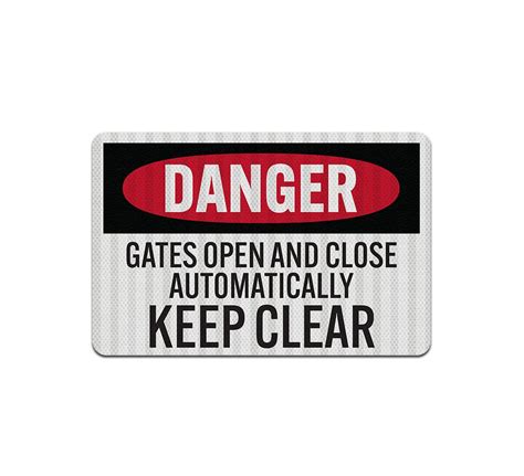 Image result for Ext Gate Open Automatically Sign
