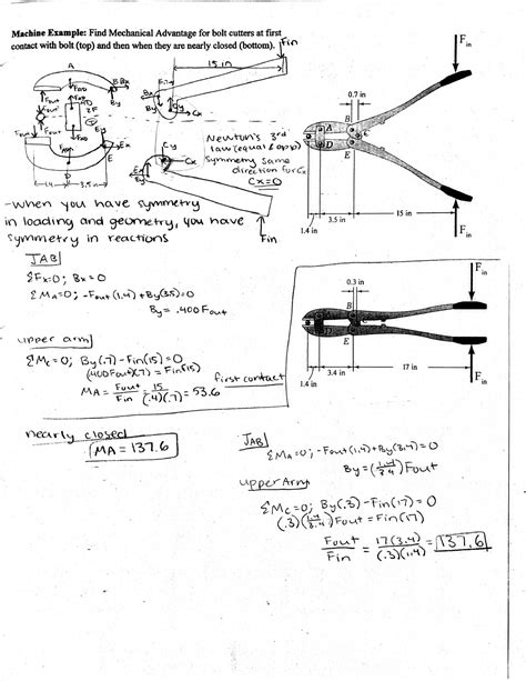 Mechanical Advantage Worksheet - ENGR 2120 - Studocu