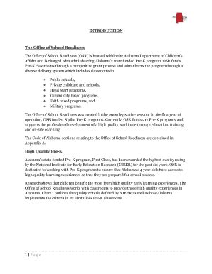 Fillable Online INTRODUCTION The Office of School Readiness Fax Email ...