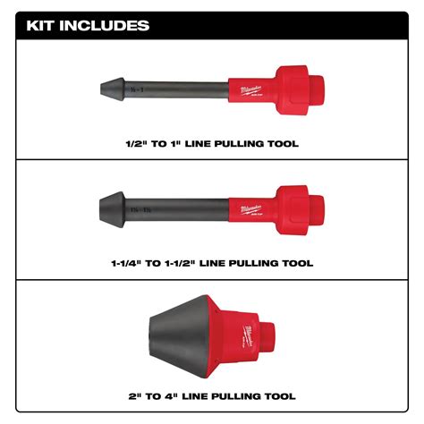Milwaukee Tool 49-90-2024 Milwaukee AIR-TIP Conduit Line Puller Sets ...