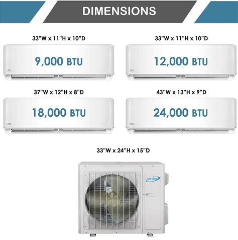 2 Zone Mini Split 9000 12000 Ductless Air Conditioner, Pre-Charged Dual ...