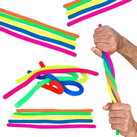 Abley's Neon Stretchy String Fidget - Sensory Noodles for Stress Relief ...
