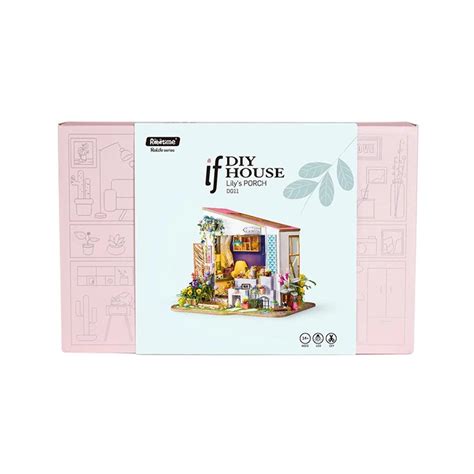 Buy Robotime Lily's Porch Doll House Miniature Studio DIY Kit for ...