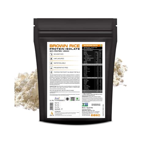 ASITIS Nutrition Brown Rice Protein 80% Vegan Plant Protein (1 Kg ...