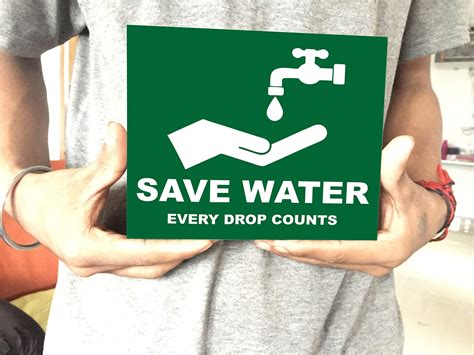 Buy SIGN EVER Save Water Sign Boards For School Office Collage Factory ...