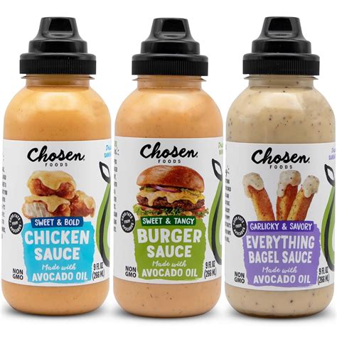 Amazon.com : Chosen Foods Dip & Drizzle Sauces Variety Pack Burger ...