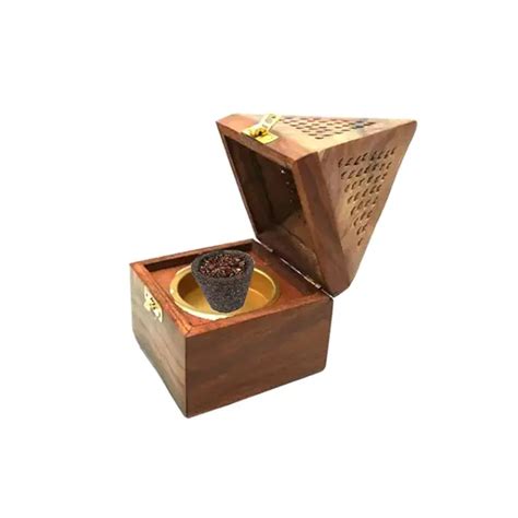 SIGNAMIO® Wooden Sambrani Dhoop Stand Incense Holder: Perfect Pooja ...