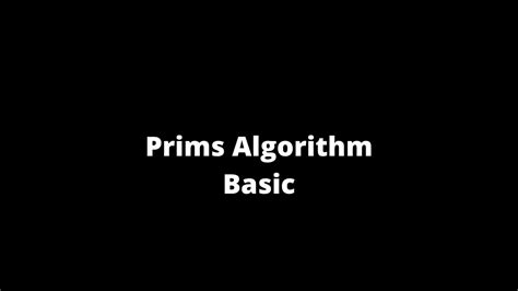 YouTube Prims Algorithm 的图像结果