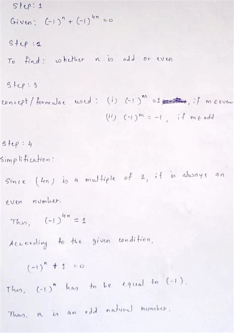 (-1)^n (-1)^8n=0 when n is - Brainly.in