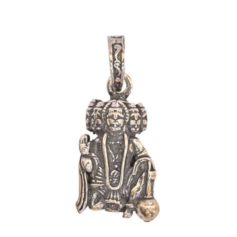 925 Pure Silver Panchmukhi Hanuman Pendant for Men, Women & Kids Divin ...