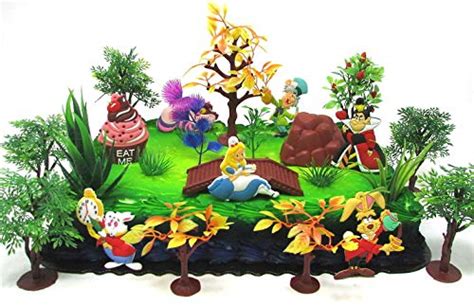 Disney Alice In Wonderland Birthday Cake Topper Set Featuring 5 ...