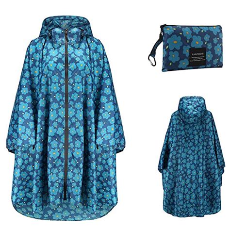 REORIAFEE Plus Size Long Hooded Raincoat for Women, Lightweight ...