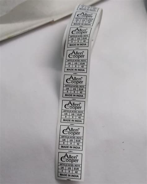 Heat Transfer Taffeta Labels for Garments & Footwear | Wash Care ...