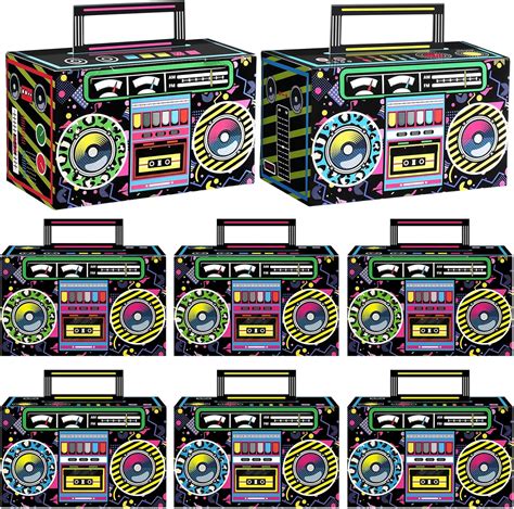 Buy 80s Party Favor Boxes, Novelty Boom Box Favors Gift Treat Goodie ...