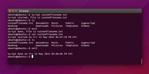 Record Ubuntu Terminal Output History In Text