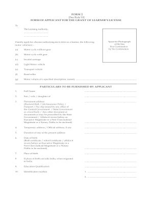 India Form 2 - Fill and Sign Printable Template Online