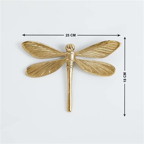 Buy Splendid Gold Textured Metal Dragonfly Wall Decor Figurine from ...