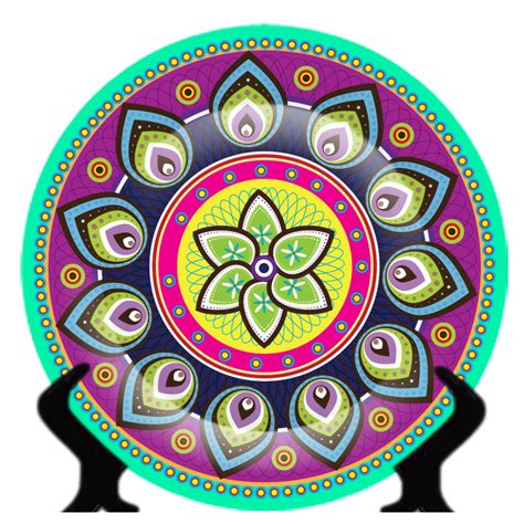 Buy Armantara Ceramic Handcrafted Rangoli Design Plate/Platter with ...