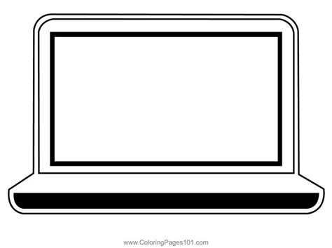 Laptop Coloring Page 的图像结果