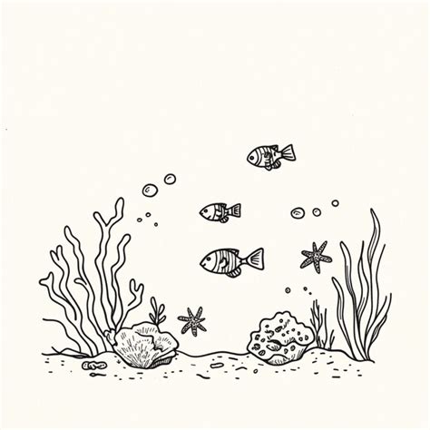 Image result for Coral Reef Drawing Simple