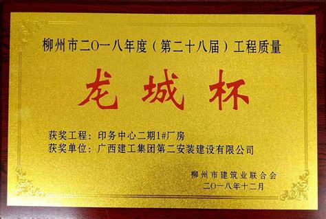 【喜讯】公司斩获市建筑业联合会2018年度龙城杯荣誉_柳州市