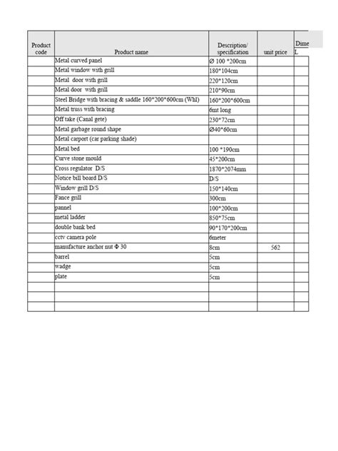 Image result for Product List Format