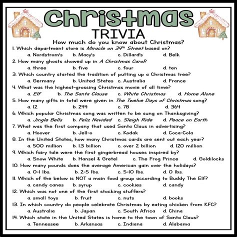 Office holiday trivia game christmas trivia christmas printable game ...