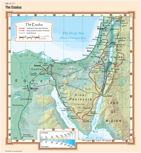 Bible Map Of Exodus Journey