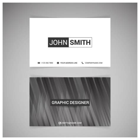 Black and white business card design | Free Vector