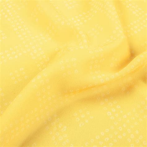 Mellow Yellow Bandhanii Pattern Digital Print Georgette Fabric – Fabcurate