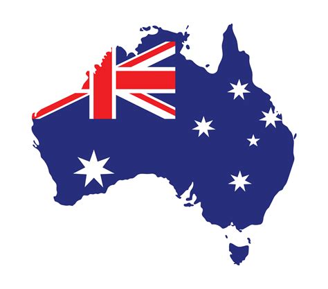 Australia map, Australia flag inside map 22935985 PNG