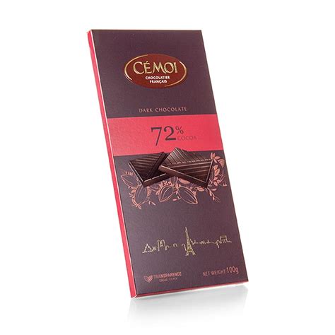 Cokelat batangan - kakao hitam 72%, Cemoi, 100 gram, Kertas