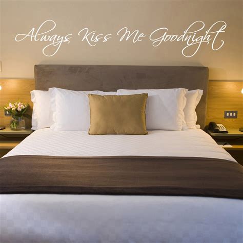 Always Kiss Me Goodnight - Words & Letters Wall Stickers Vinyl Wall ...